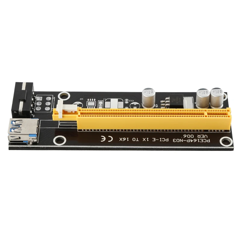0,6 M 1M VER006S PCI-E 1X a 16X Riser de Cartão PCIe Extensor SATA para 4Pin de Alimentação Cabo USB 3.0 para Placa Gráfica de Vídeo Imagem 1