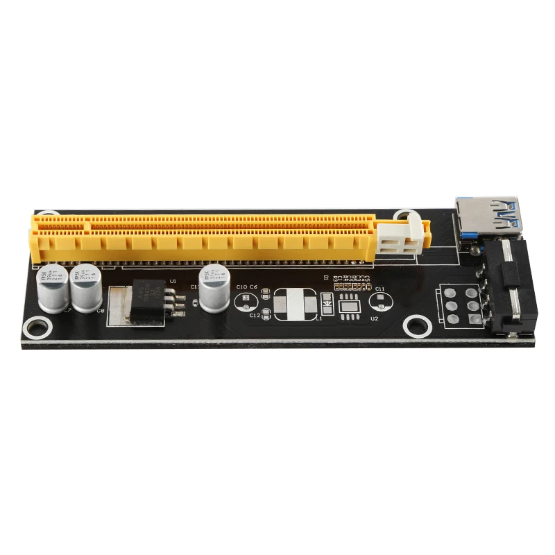 0,6 M 1M VER006S PCI-E 1X a 16X Riser de Cartão PCIe Extensor SATA para 4Pin de Alimentação Cabo USB 3.0 para Placa Gráfica de Vídeo Imagem 3