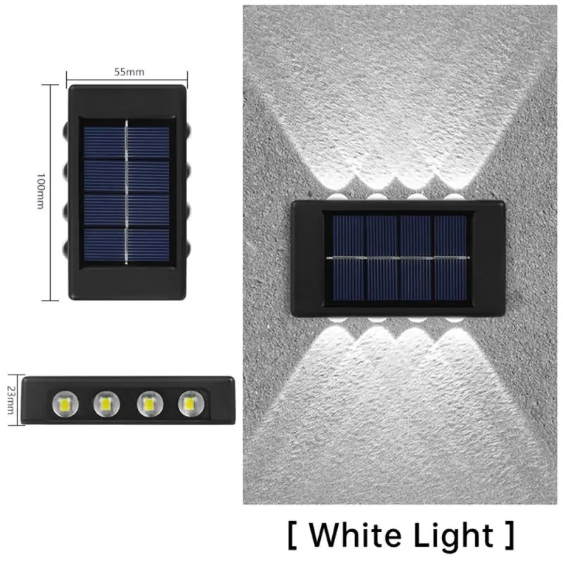 1/2PCS Solar, Lâmpada de Parede ao ar livre Impermeável para Cima E para Baixo Luminosa Iluminação Imagem 2