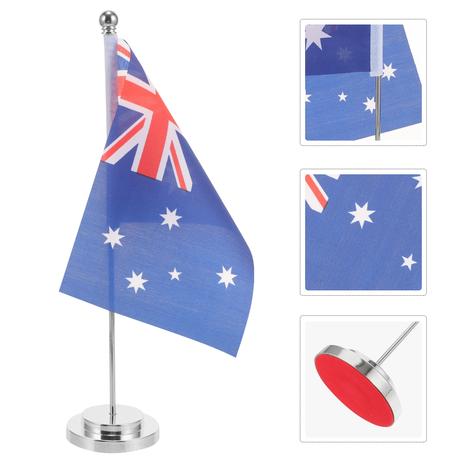 1 Conjunto de Mesa de Bandeira Australiana de Trabalho Bandeira Pequena Bandeira Australiana com Stand Pequeno Australiano Decoração Imagem 2