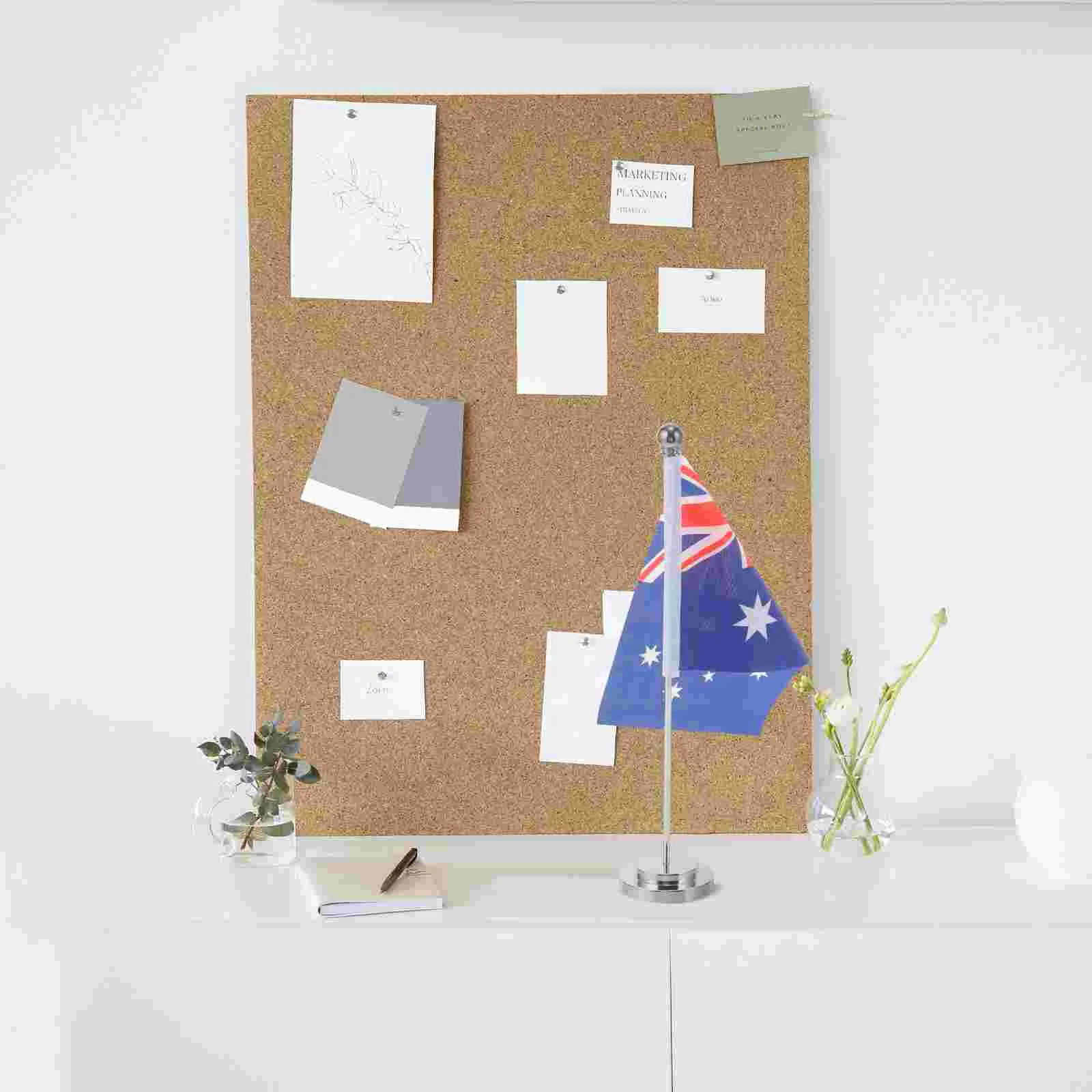 1 Conjunto de Mesa de Bandeira Australiana de Trabalho Bandeira Pequena Bandeira Australiana com Stand Pequeno Australiano Decoração Imagem 5