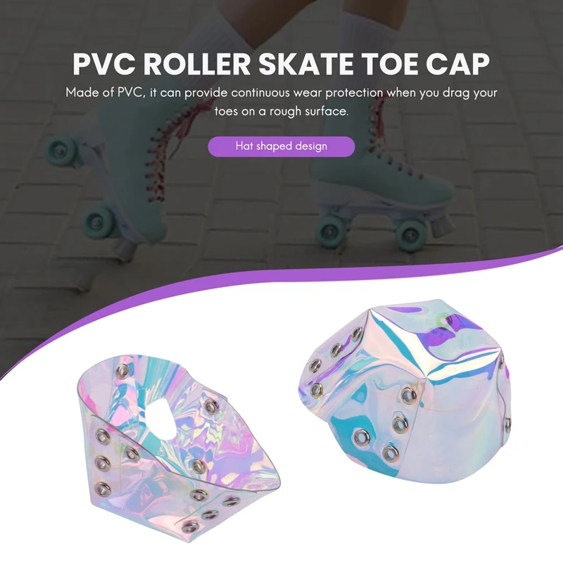 1 Par de Skate de Dedo de Guardas de PVC de Roller Skate de Dedo do pé de Caps Para Patins biqueira de Protecção Tampa de Sapato Escudo Imagem 3