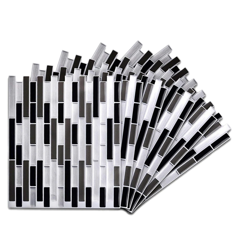10X 3D Adesivos de Parede de Tijolo de papel de Parede de azulejos Para o Backsplash Cozinha, Banheiro Anti-Telha de Decoração de Casa de 28X23.5Cm Imagem 1