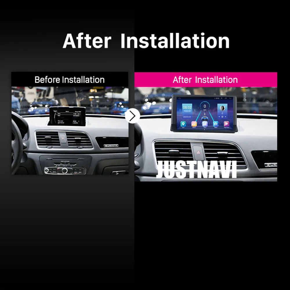 4+64 mais novo Android 10.0 auto-Rádio Leitor de Vídeo Para Audi Q3 2013 - 2018 GPS Auto GPS BT Estéreo Carplay wi-FI IPS 1280*720P DVD Imagem 1