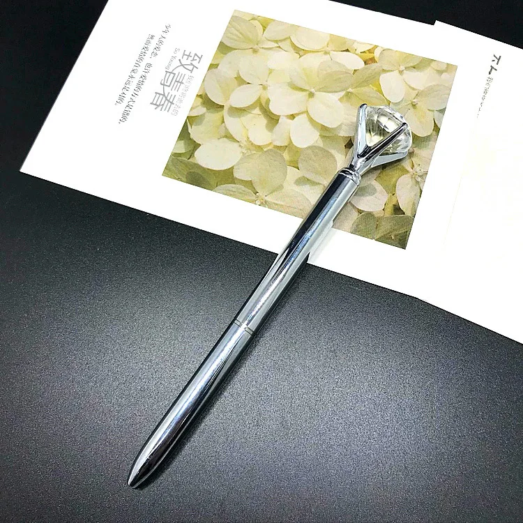 500pcs / lote de diamante caneta grande jóia de cristal dom caneta pérola dom caneta presente de natal DHL entrega gratuita Imagem 3