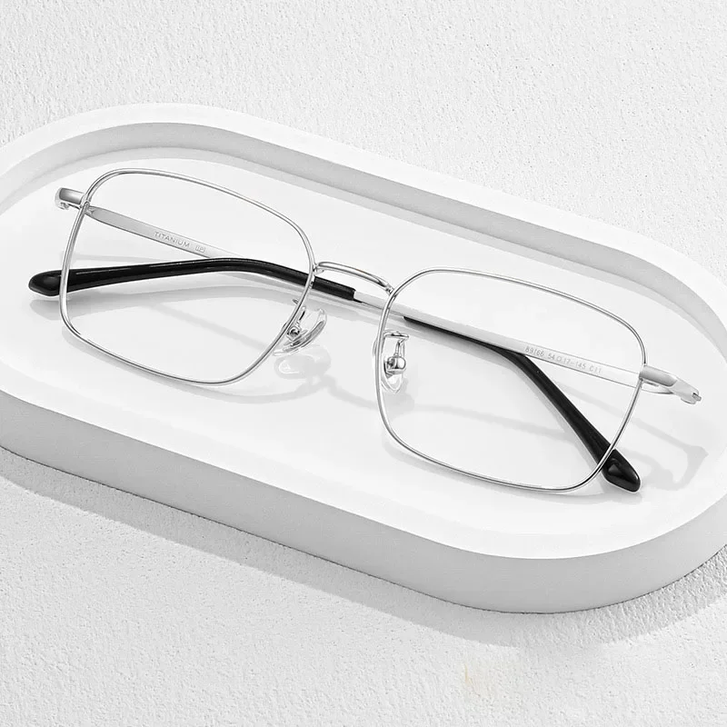 54mm Homens Mulheres Anti Luz Azul Miopia Óculos Óculos de Armação Quadrada de Óculos de Prescrição Óptica da Lente Progressiva Óculos Imagem 1