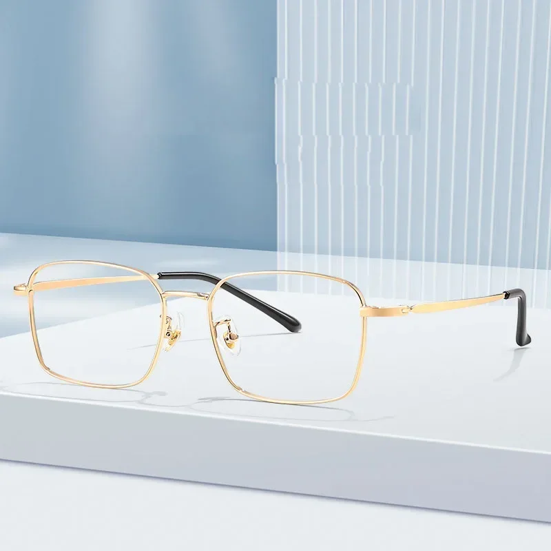 54mm Homens Mulheres Anti Luz Azul Miopia Óculos Óculos de Armação Quadrada de Óculos de Prescrição Óptica da Lente Progressiva Óculos Imagem 2