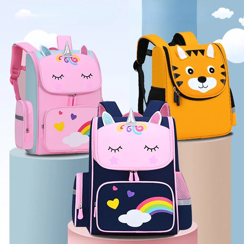 A caricatura 3D mochila escolar da Escola Sacos de Crianças da Escola Primária Mochila Sacola Livro de Crianças Saco de Princesa Mochila Mochila Imagem 5