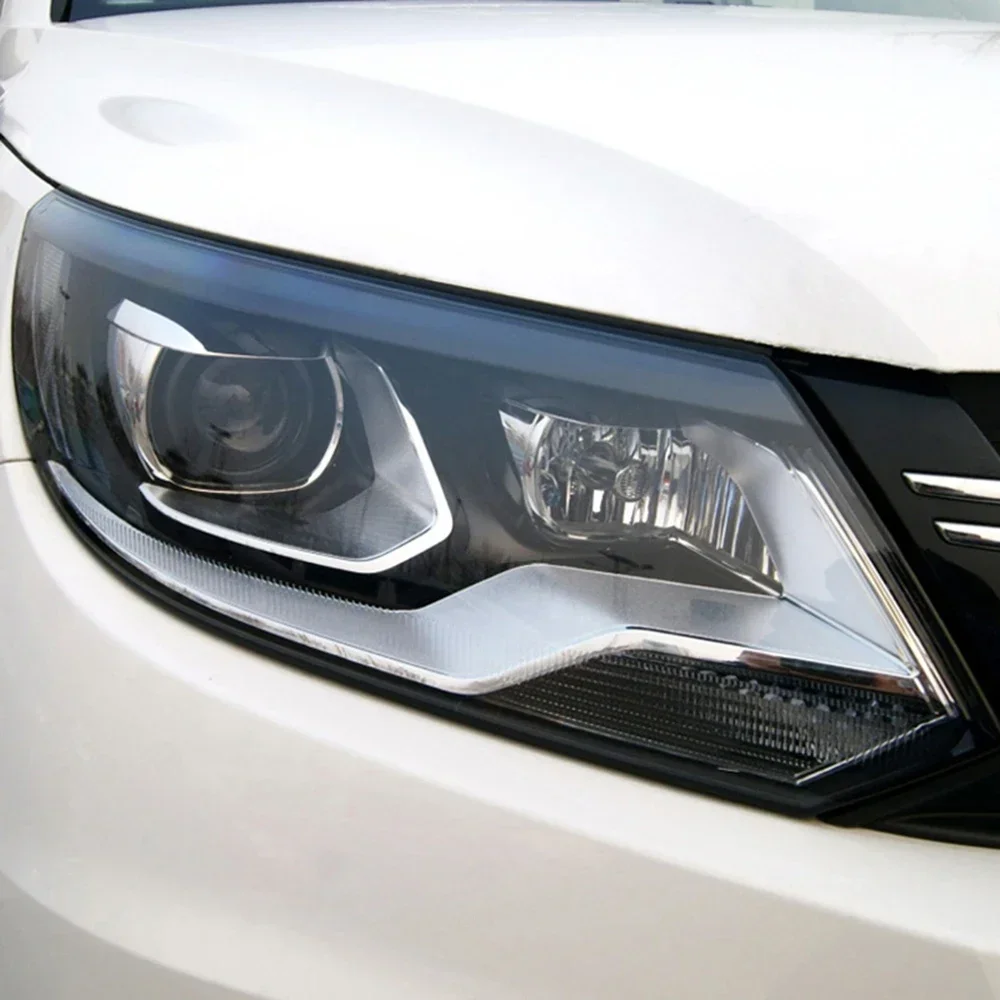 A Volkswagen VW Tiguan 2013-2017 Baixo Farol dianteiro do Carro faróis de vidro transparente abajur da lâmpada shell Farol da Tampa da lente Imagem 5