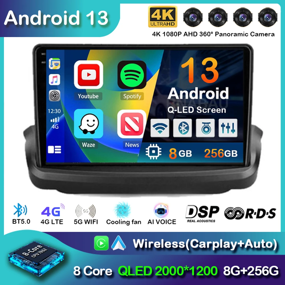 Android 13 Carplay Automático Para Hyundai Rohens Cupê Genesis Coupe 2009-2012 Rádio do Carro Multimídia Vídeo Player de Navegação GPS Estéreo Imagem 0