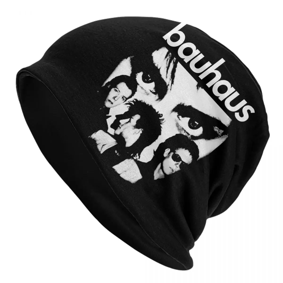 Bauhaus, Banda Vintage Darkwave Bonnet Chapéus de Inverno de Rua Skullies Beanies Chapéus para os Homens as Mulheres de Chapéu de Malha de Primavera Dual-use Boné Imagem 0