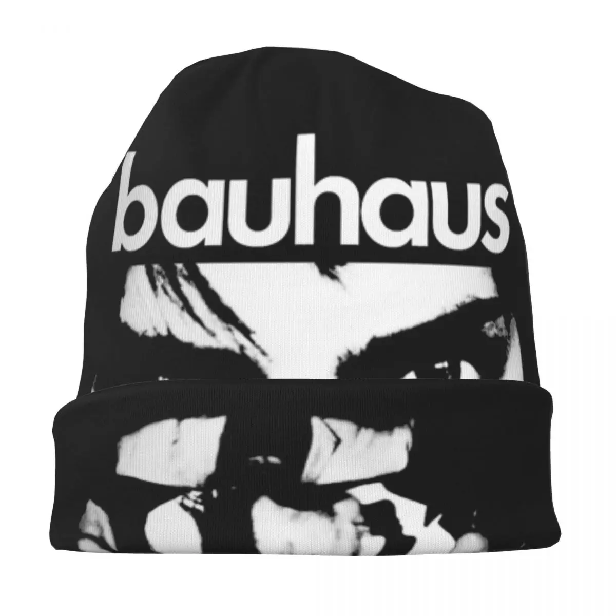 Bauhaus, Banda Vintage Darkwave Bonnet Chapéus de Inverno de Rua Skullies Beanies Chapéus para os Homens as Mulheres de Chapéu de Malha de Primavera Dual-use Boné Imagem 1