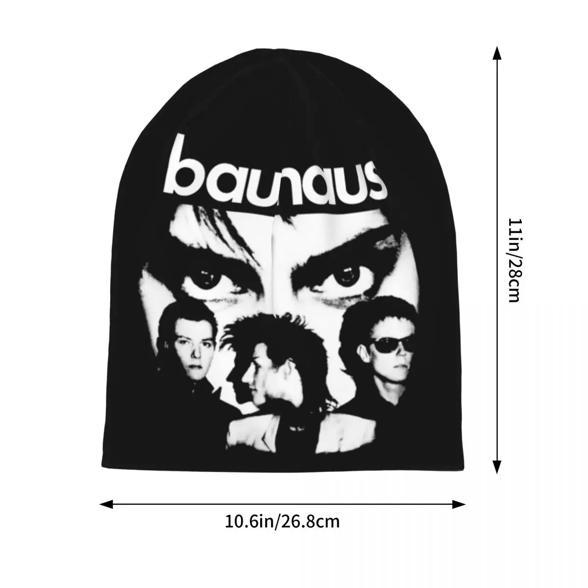 Bauhaus, Banda Vintage Darkwave Bonnet Chapéus de Inverno de Rua Skullies Beanies Chapéus para os Homens as Mulheres de Chapéu de Malha de Primavera Dual-use Boné Imagem 2