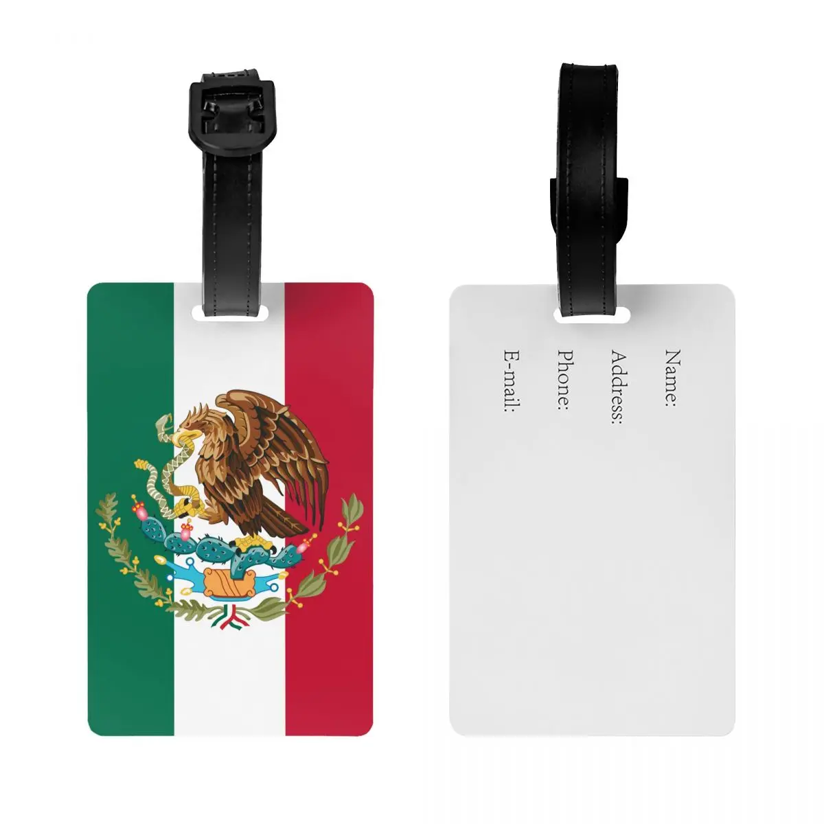 Brasão De Armas Do México Bagagem de Etiquetas para Mala de Viagem Bandeira Mexicana Selo de Privacidade Capa Etiqueta de IDENTIFICAÇÃO Imagem 1