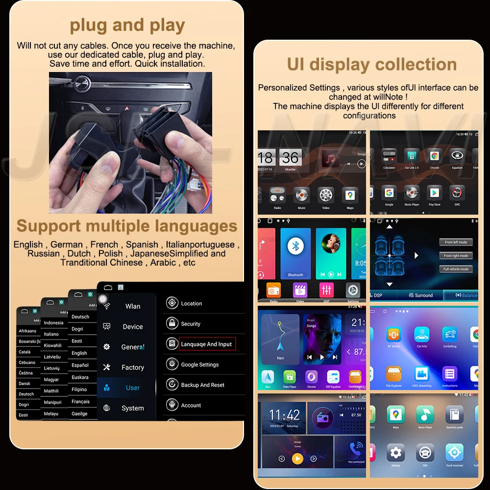 Carro Rádio Android 13 Para Suzuki Vitara 4 2017 - 2022 Estéreo Multimídia, Navegação GPS, Leitor de Vídeo sem Fio Carplay Automático DSP RDS Imagem 1