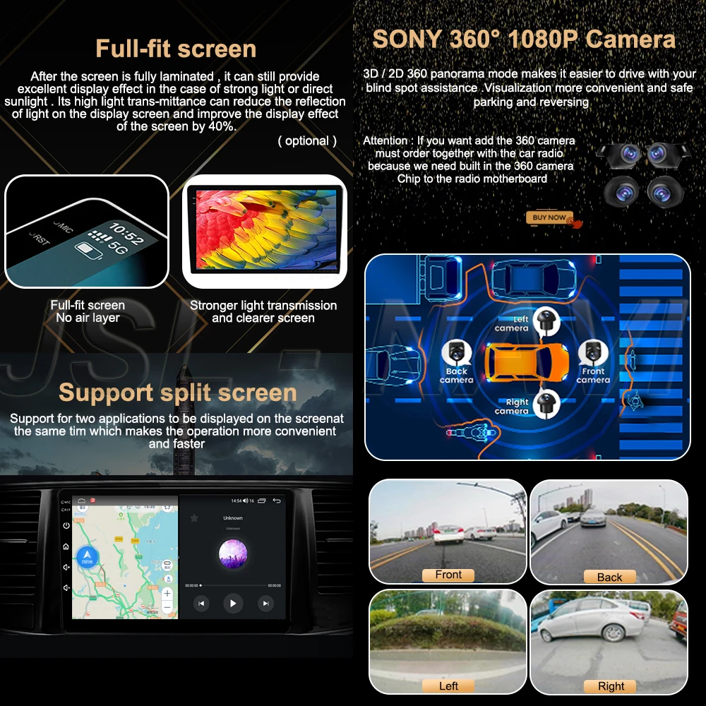 Carro Rádio Android 13 Para Suzuki Vitara 4 2017 - 2022 Estéreo Multimídia, Navegação GPS, Leitor de Vídeo sem Fio Carplay Automático DSP RDS Imagem 5