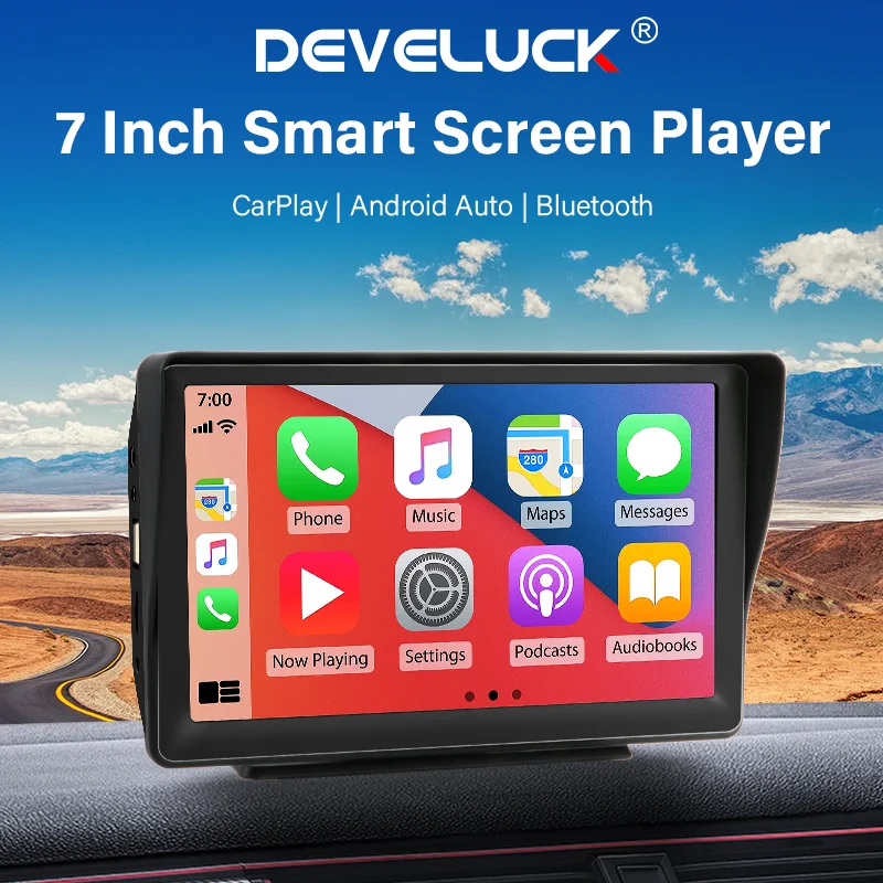 Develuck sem Fio Carplay Android Automático Universal de 7 polegadas Touch Screen Car Multimedia Player de Vídeo Para a Nissan, Toyota, Honda, Ford, VW Imagem 0