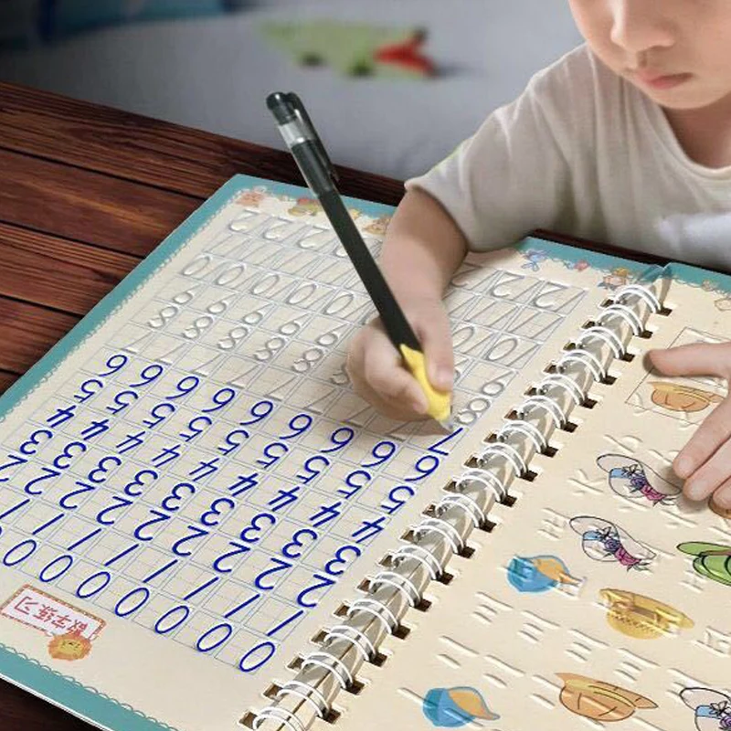 Francês Caligrafia Árabe Crianças A Escrever Adesivo Inglês Magia Cópia Do Livro De Prática Cadernos De Caneta Chinesa Livre De Limpeza Imagem 0