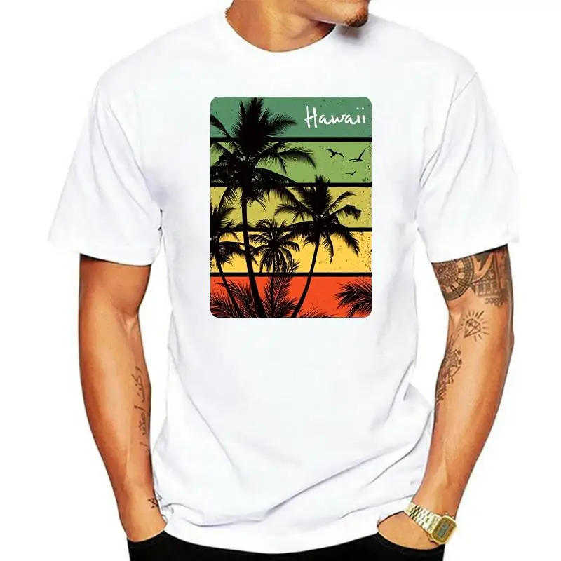 Imprimir T-Shirt De Manga Curta-Mens Hot Ilhas Havaianas Tee Aloha Hawaii Estado T-Shirt Imagem 0