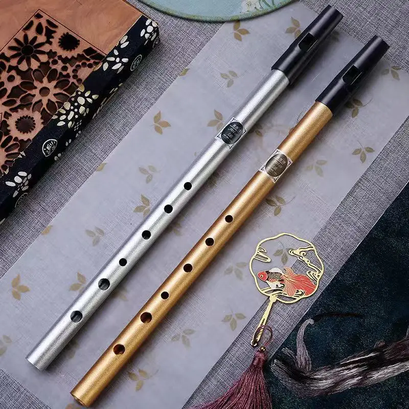 Irlandês Apito Flauta Chave de C/D 6 Furos da Flauta do Vento Instrumentos Musicais para Iniciantes,Profissionais, de Ouro,de Prata,Preta Imagem 4