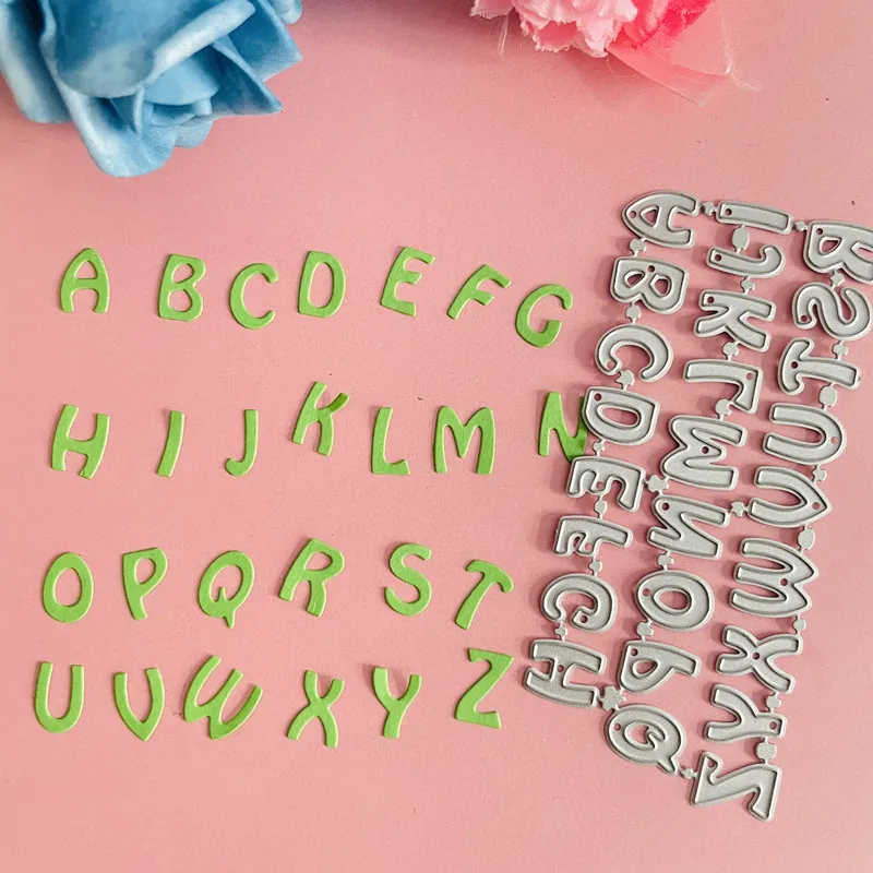 maiúsculas último alfabeto scrapbook morrer de Corte de Metal Morre DIY página de Recados de Papel de Cartas de Relevo de Artesanato Corte de artesanato Imagem 1