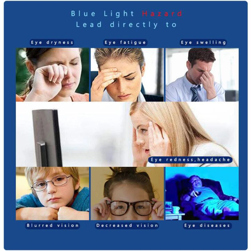 nova luz azul, Óculos de Mulheres de Luz de Bloqueio Filtro Reduz Digital de Jogos de Computador e Óculos de Armação dos Homens anti luz azul óculos Homens Imagem 2