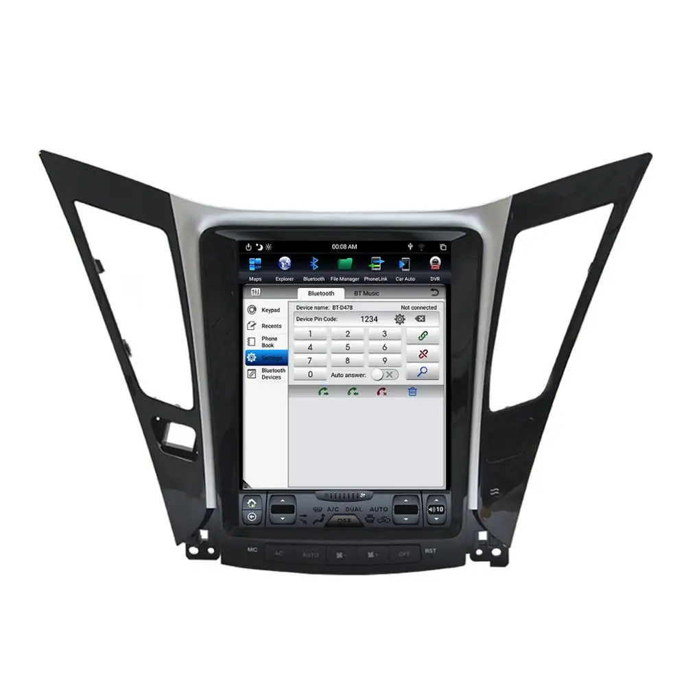 Para Hyundai Sonata YF i45 2012-2014 Android 9 PX6 vertical de tela de 10,4 polegadas Carro GPS de Navegação de Rádio Player Imagem 2