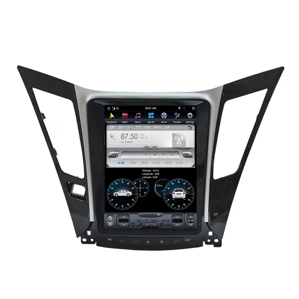 Para Hyundai Sonata YF i45 2012-2014 Android 9 PX6 vertical de tela de 10,4 polegadas Carro GPS de Navegação de Rádio Player Imagem 3