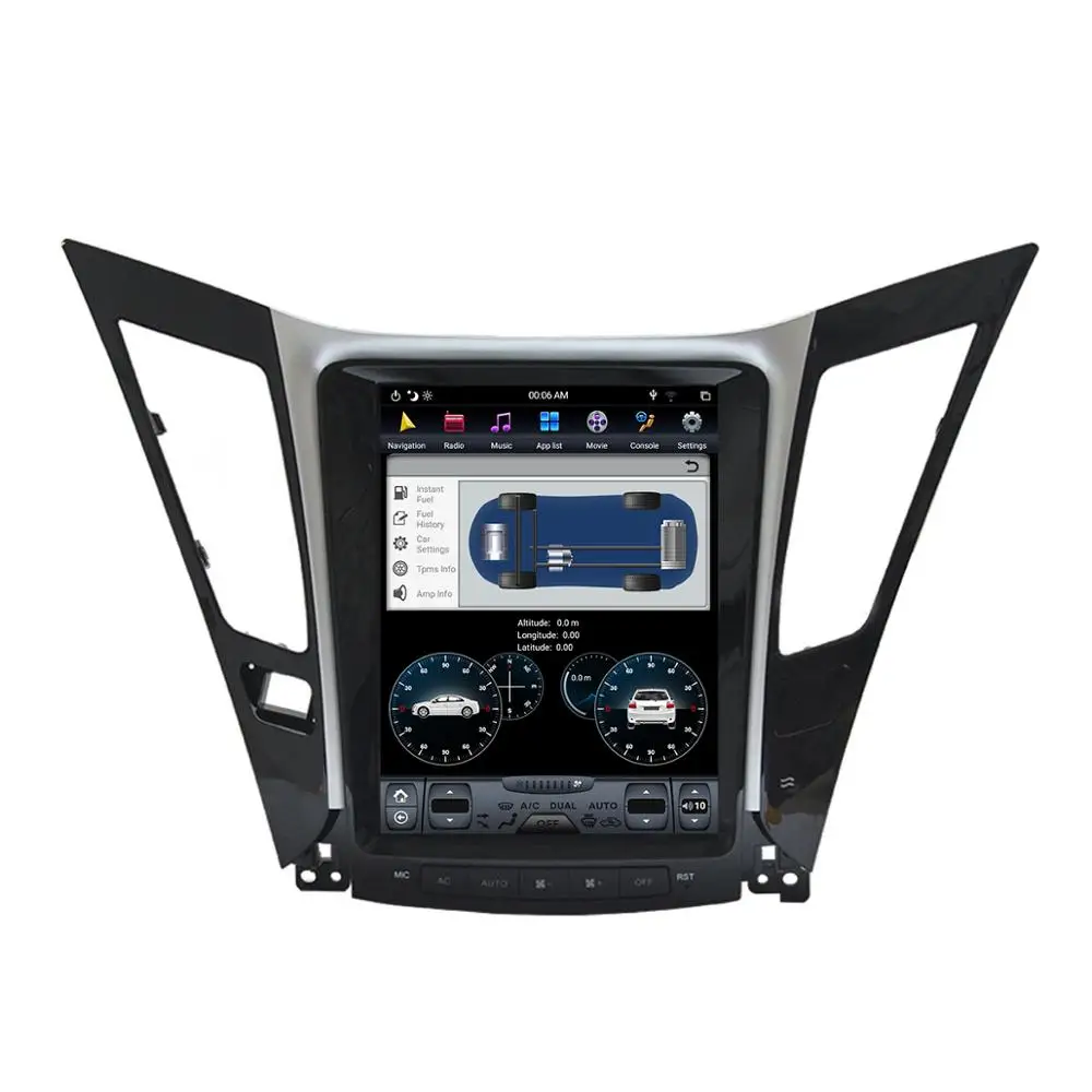 Para Hyundai Sonata YF i45 2012-2014 Android 9 PX6 vertical de tela de 10,4 polegadas Carro GPS de Navegação de Rádio Player Imagem 5