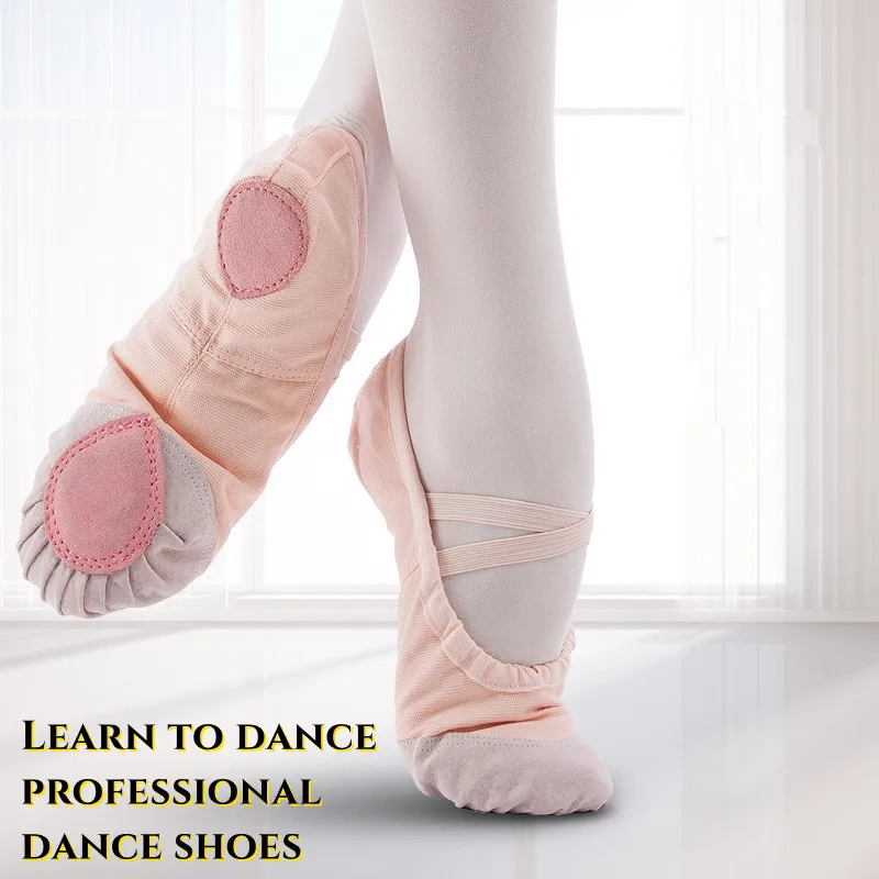Profissão De Balé Sapatos De Lona De Sola Macia Ballet Dança Chinelos De Quarto Praticar Sapatilhas Mulher De Dança Sapatos De Ginástica, Equipamentos De Imagem 2