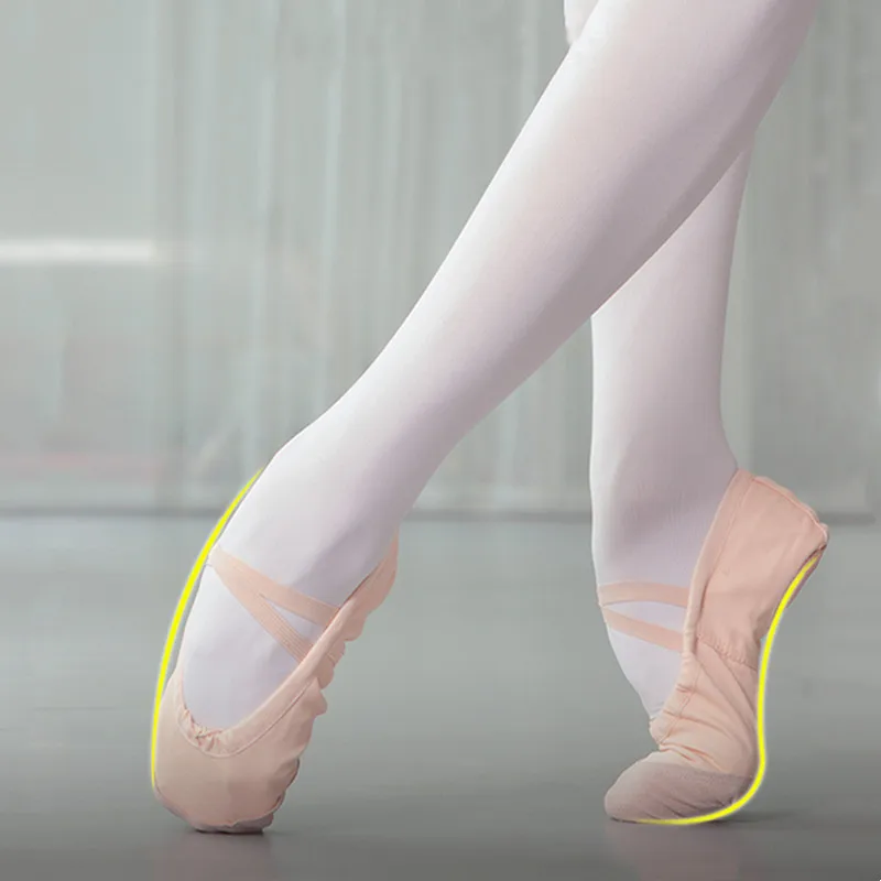 Profissão De Balé Sapatos De Lona De Sola Macia Ballet Dança Chinelos De Quarto Praticar Sapatilhas Mulher De Dança Sapatos De Ginástica, Equipamentos De Imagem 3