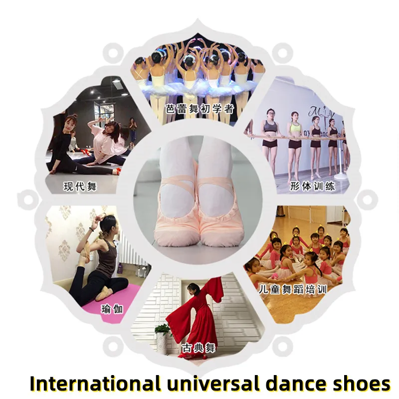 Profissão De Balé Sapatos De Lona De Sola Macia Ballet Dança Chinelos De Quarto Praticar Sapatilhas Mulher De Dança Sapatos De Ginástica, Equipamentos De Imagem 5