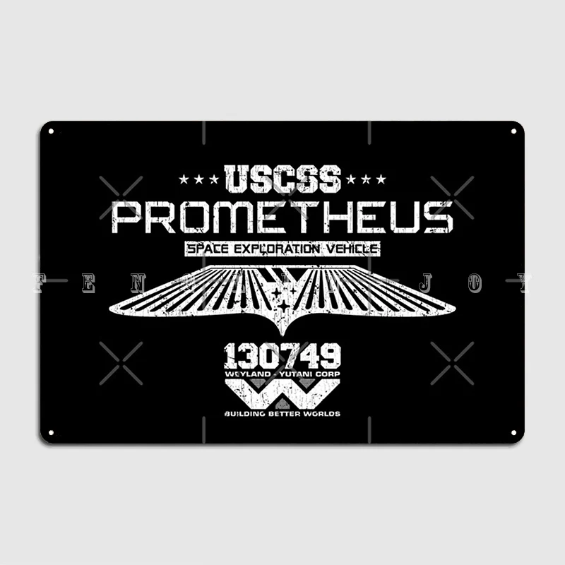 Prometheus Cartaz Placa De Metal Clube Casa Mural Personalizar Cartaz De Estanho Sinal Cartaz Imagem 1