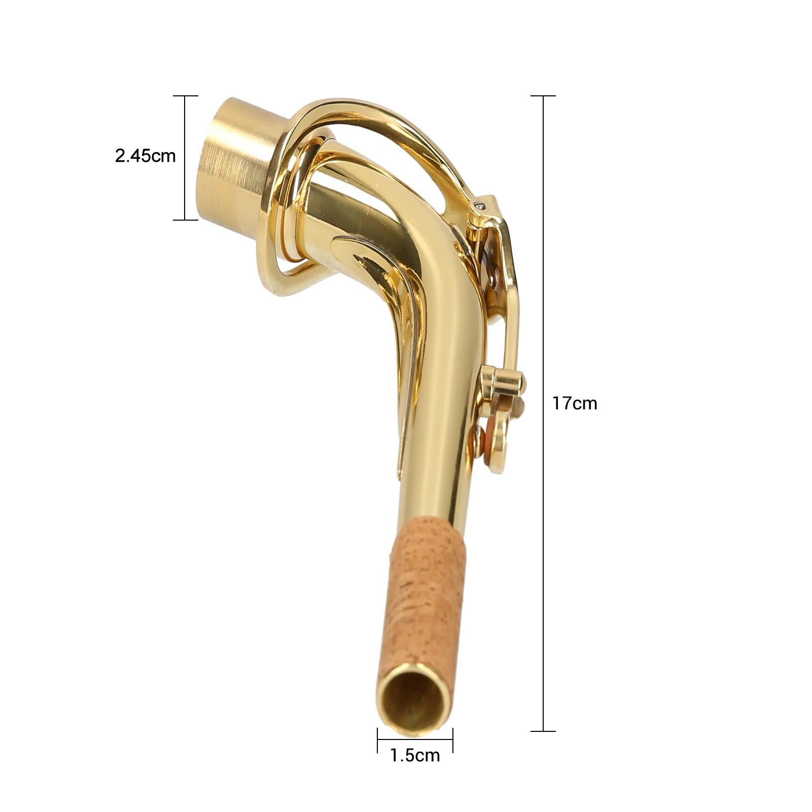 Saxofone Alto Pescoço De Bronze Curva Do Pescoço Sax Peça De Substituição Saxofone Colecionáveis Imagem 1