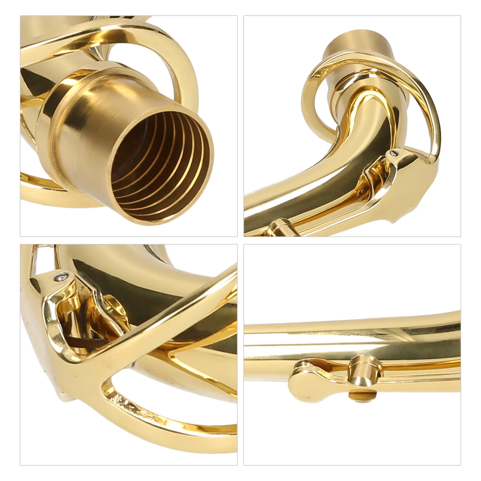 Saxofone Alto Pescoço De Bronze Curva Do Pescoço Sax Peça De Substituição Saxofone Colecionáveis Imagem 3