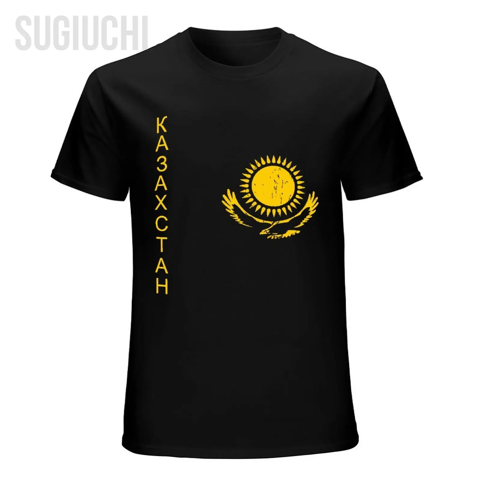 Unisex Homens Cazaquistão Águia Kazak Orgulho Kazakhstani Orgulho Cazaque Raízes Camiseta Camisetas T-Shirts Mulheres, Meninos 100% Do Algodão Do T-Shirt Imagem 2