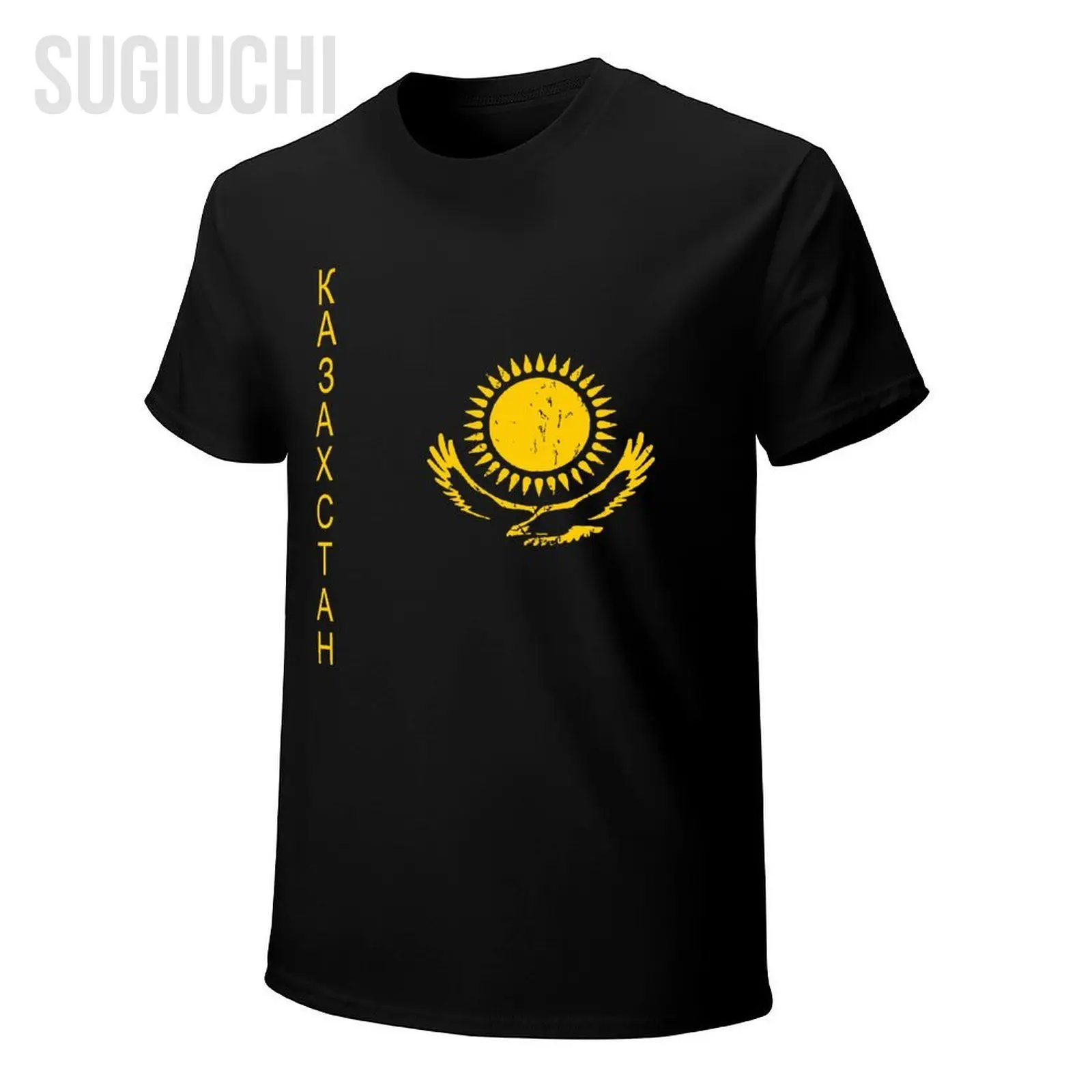 Unisex Homens Cazaquistão Águia Kazak Orgulho Kazakhstani Orgulho Cazaque Raízes Camiseta Camisetas T-Shirts Mulheres, Meninos 100% Do Algodão Do T-Shirt Imagem 3